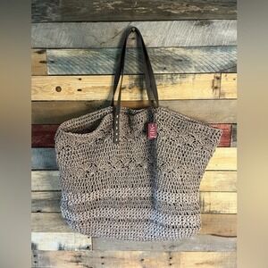 Merona Brown Woven Beach‎ Bag Tote
